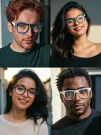 VISOONE Stylish Frame in Multiple Colors Blue Light Blocking Glasses for Men Women BONA