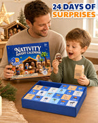 Nativity Advent Calendar 3D Printed Nativity Set Toys Gift for Toddler Kids