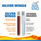 Natural Path Silver Wings Colloidal Silver - Extra Strength Liquid Immune Support Supplement - - 500ppm (2500mcg) - 2oz Dropper