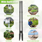 REILEIHODE Post Hole Digger 4.5FT Heavy Duty Hole Digger with Dual Sharp Blades Professional Manual Hole Digger Tool for Gardening Transplanting Fence Installation Construction
