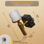 JandCase Candle Night Light, Night Lights Plug into Wall, 3000K Soft White, 0-100LM Adjustable Brightness, Dusk to Dawn Sensor NIghtlight for Dinning Room, Living Room, Bathroom, Hallway