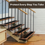 Ealyder Tape Non Slip Tape 6 inch X 30 inch (10-Pack) - Outdoor Waterproof Non Skid Tape, Stair Treads Anti Slip Tape for Step, Deck, Pre-Cut Anti Slip Tape, Black with Roller