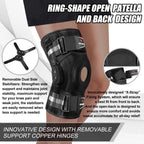 NEENCA Professional Knee Brace for Knee Pain, Hinged Knee Support with Patented X-Strap Fixing System, Medical for Pain Relief, Arthritis, Meniscus Tear, ACL, PCL, MCL, Runner, Sport