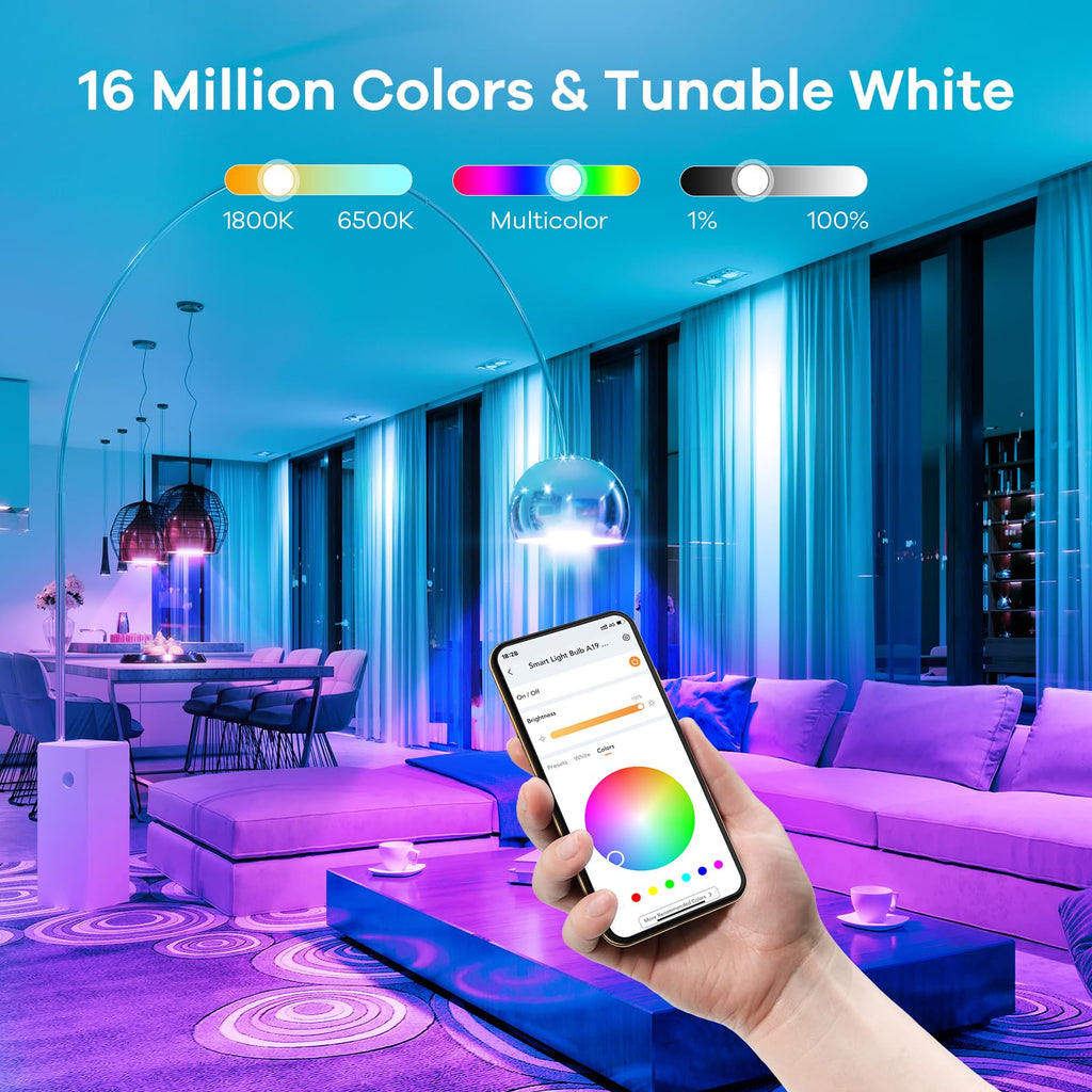 Linkind Smart Light Bulbs, Work with Alexa, Google Home, AiDot