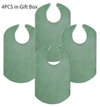 RAXIFU 4 Pack Adult Bibs for Men and Women, Adult Bib for Elderly,Waterproof, Towel bibs for Special Needs Adults