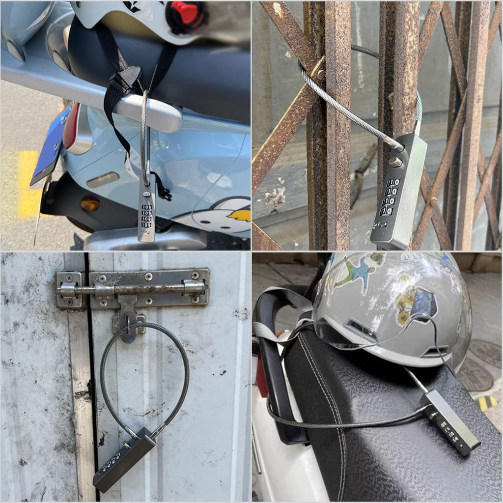gate Locks for Outdoor Fence gate Lock Locker Lock Bike Cable Chain Combination Outdoor