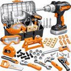 Kids Tool Set, Toddler Tool Set with Toy Drill & Tool Box for Ages 3-5 Boys