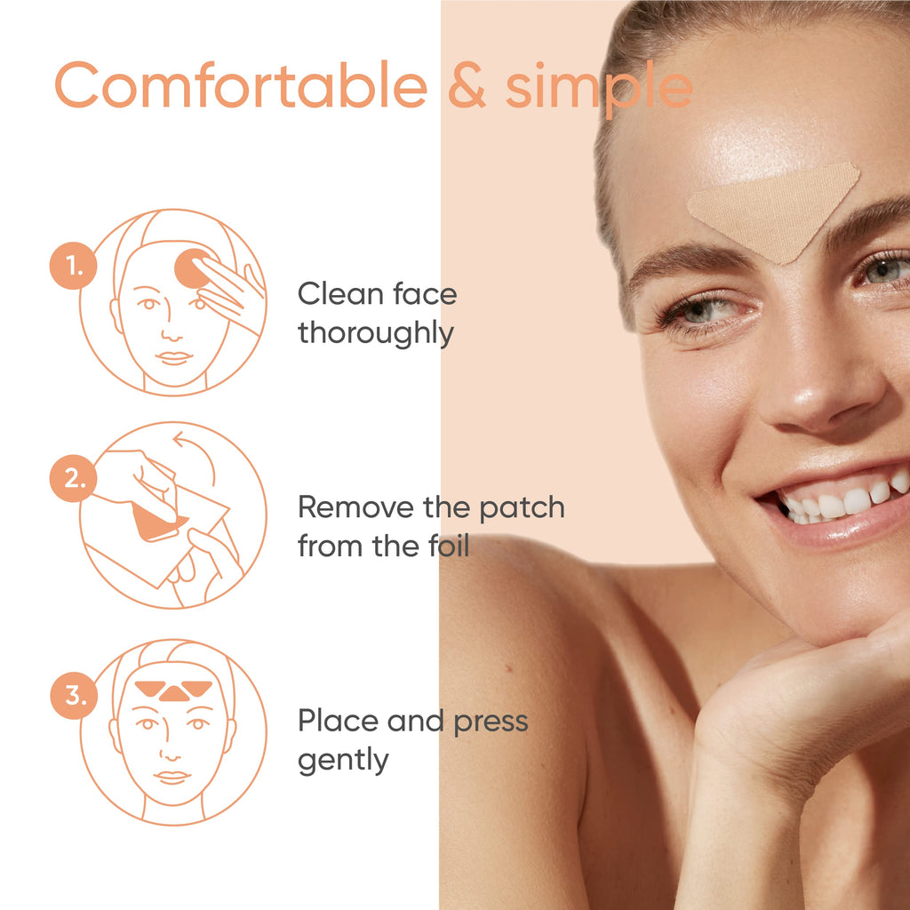 APRICOT® Facial Patches with Hyaluron "down the frown" (Beige)