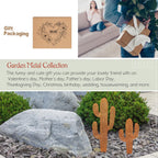 2pcs Metal Cactus Outdoor Decor,Metal Plants Prickly Pear Cactus,Desert Steel Yard Art, Garden Decor、Lawn Decoration
