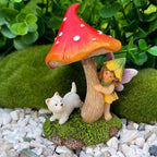 Mood Lab Fairy Garden Figurines - Hide and Seek Set - Miniature Decorative Statues & Accessories - Outdoor & Indoor Garden Decor