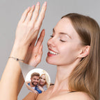 Easycosy Personalized Bracelets with Picture Inside Custom Photo Projection Bracelets Customized Gifts for Women Memorial Gifts for Girlfriend Wife