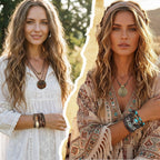 12 Pcs Boho Jewelry Set for Women Western Jewelry Long Pendant,Vintage