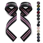 Fitgriff�� Lifting Wrist Straps for Weightlifting, Gym, Deadlift, Workout (Made of Premium Cotton & Padded) - Men & Women (Standard, Black/Pink)