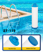 ZOTEE Filbur FC-3128 Spa Filter Disposable Hot Tub Filter with Garden Hose Adapter, Replacement for PPS2100, Darlly PP6903,1 Pack