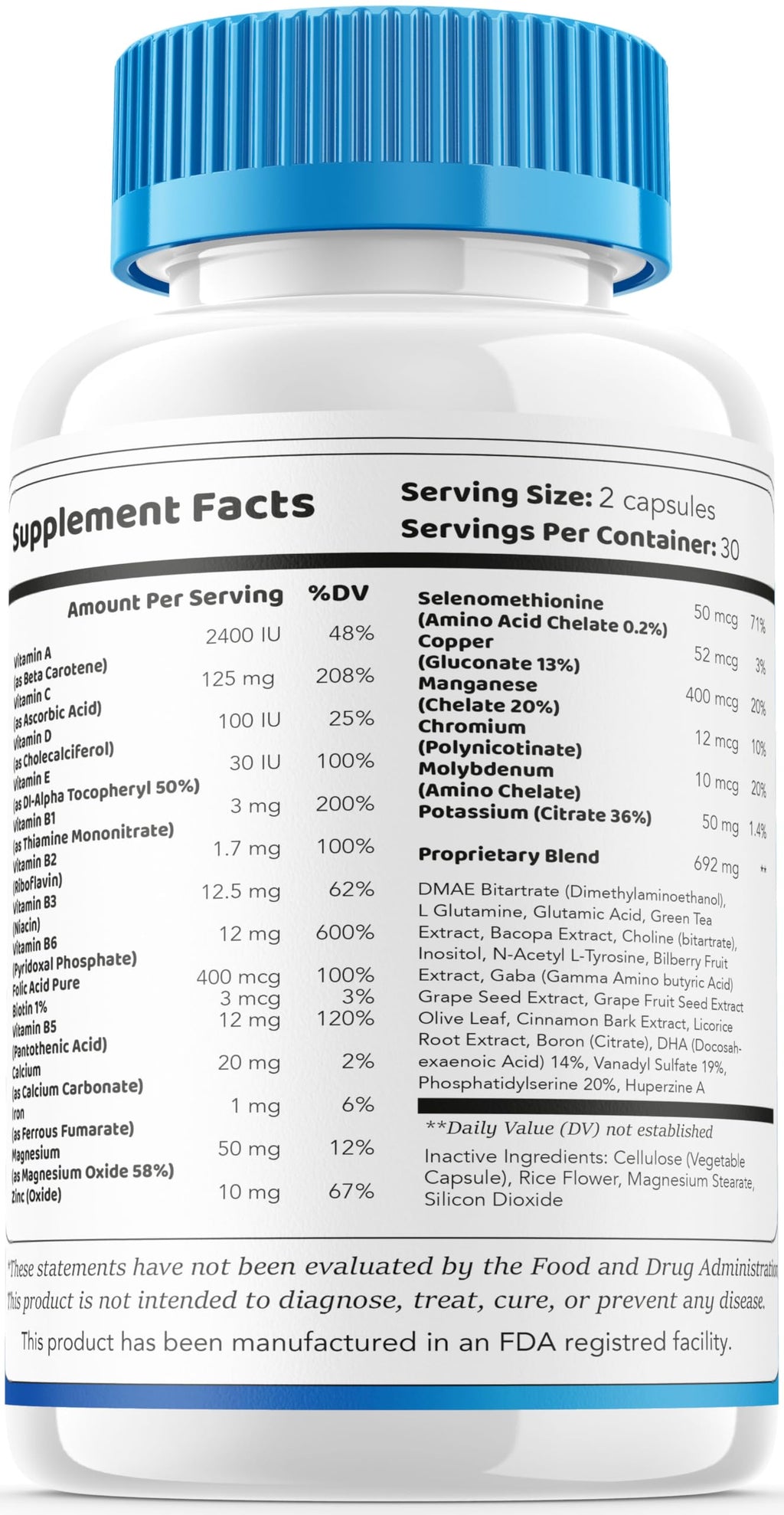LIVORKA (5 Pack) Cognicare Pro Capsules, Cognicare Pro, Cognicare Pro Pills, Cognicare Pro Advanced Formula, Cognicare Pro Vitamins, Cognicare Pro Formula 300 Capsules for 5 Months