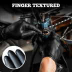 TitanFlex Disposable Nitrile Exam Gloves, 6-mil, Black, XL 100-ct Box, Heavy Duty, for Cooking, Mechanics, Latex Free, Food Safe Rubber for Food Prep