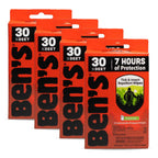 Ben's Tick & Insect Repellent Wipes - 30% DEET for Mosquitoes, Ticks & More - Up to 7 Hours of Protection - Alcohol- & Fragrance-Free - 12 Wipes (4 Pack)