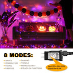 weillsnow 500 LED Halloween Lights Outdoor,164 FT Twinkle Lights Waterproof