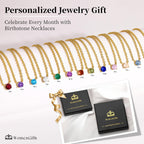 WomenGifts May Created Emerald (Deep Green) Layered Necklace Set, 14K Gold Plated Birthstone Pendant with Choker Cuban Link & Satellite Chain, Personalized Jewelry Gift