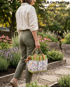Garden Tool Set 11-Piece Heavy Duty Gardening Hand Tools - Rust-Resistant Stainless Steel with Durable Stylish Garden Tools Organizer Tote Bag, Perfect Gardening Gift for Women, Mom & Garden Lovers