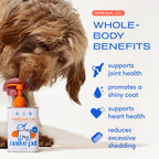 Native Pet Omega 3 Fish Oil for Dogs - Skin, Coat & Joint Support - 8 Oz