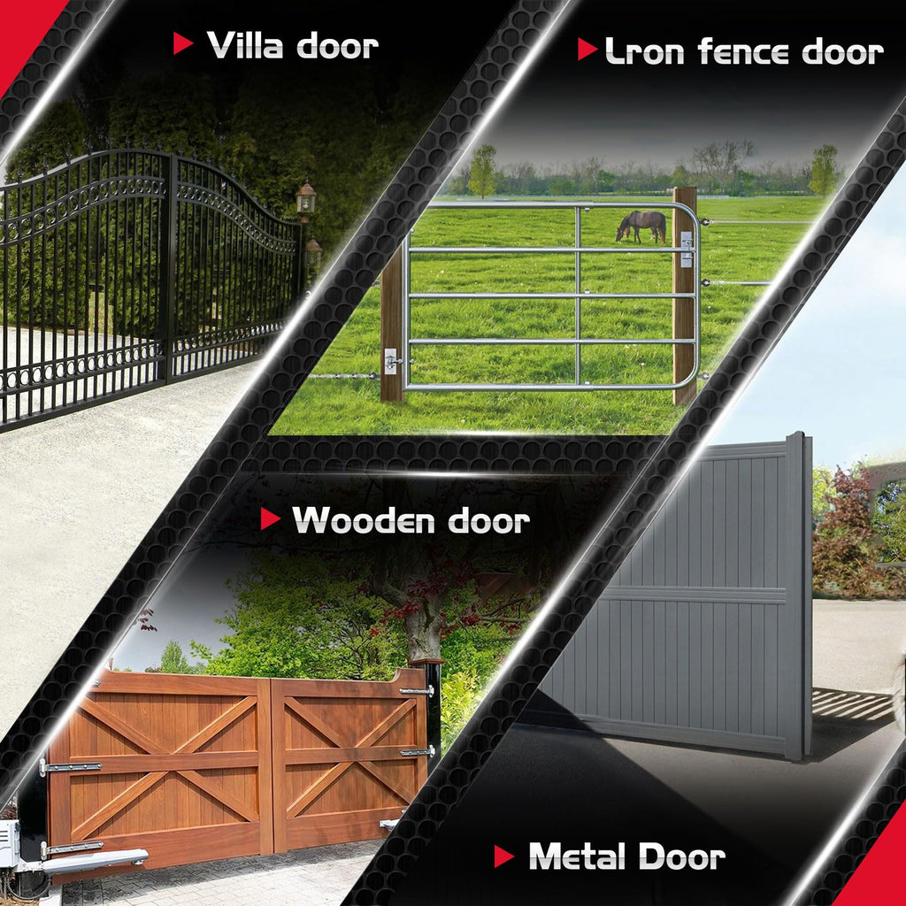 6 Inch Heavy Duty Fence Gate Wheel - 500lb Capacity for Metal Tube Gates with 360 Degree Rotation Spring Loaded Caster - Includes Screws and Screwdriver - Durable Wheel for Smooth Operation (Black)