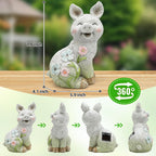Solar Pig Statues Garden Decor,Outdoor Statue with Light for Lawn Ornaments