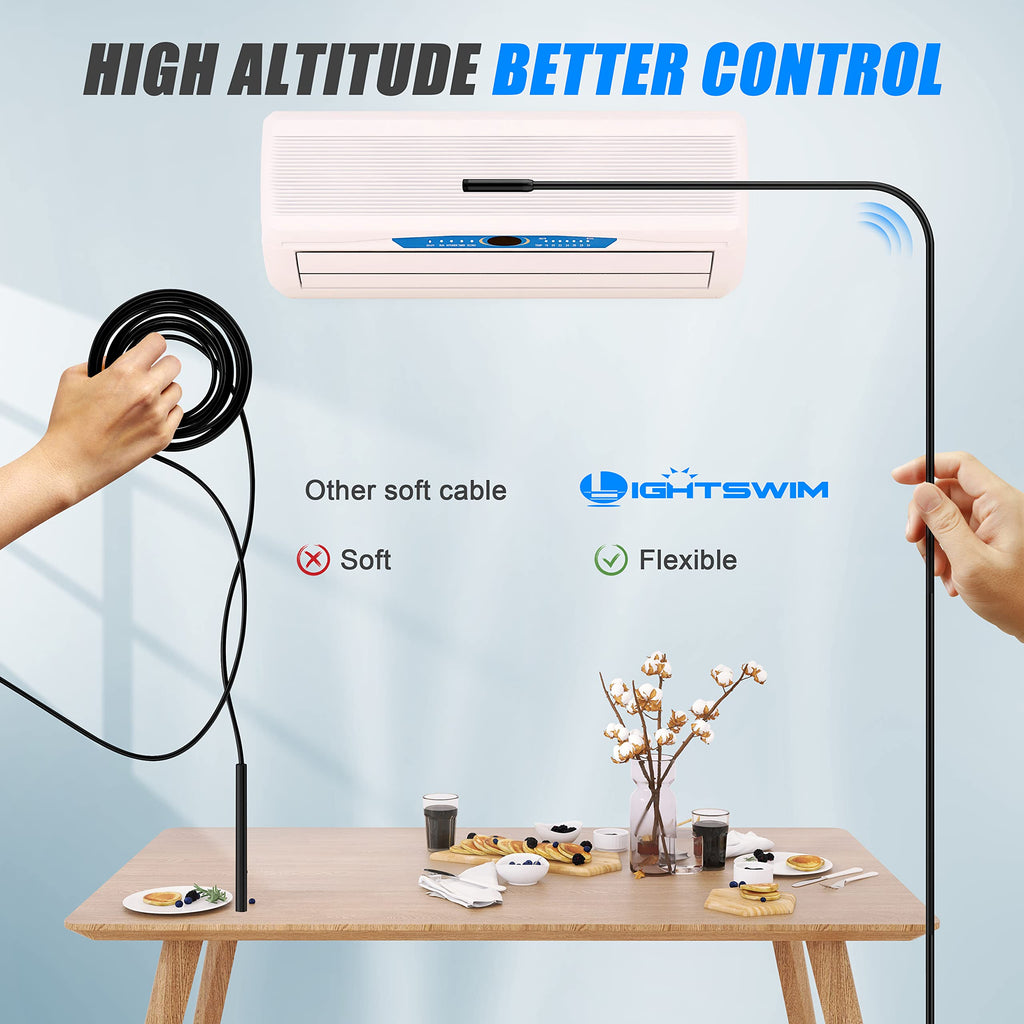 1920P Endoscope Snake Inspection Camera, Lightswim Type C Borescope, Scope Camera with 8 LED Lights for Android and iOS Smartphone, iPhone, iPad, Samsung (16.5 FT/5M)
