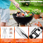 RINPIR 31Pcs Stainless Steel BBQ Grill Accessories & Tools Set, Brown