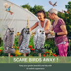 Fake Owl Decoy to Scare Birds Away, Plastic Garden Owl Scarecrow for Garden, Waterproof Owl Statue for Courtyard Orchard Doorway Roof Owl Decor 3 Pack