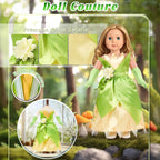 WONDOLL 18 Inch Doll Clothes and Accessories 5-Piece Princess Dress Up Set - Complete Outfits for 18 Inch Dolls - Perfect for Dress Up Play & Birthday Gifts (No Doll)