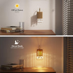 JandCase Night Light Plug in, Modern Night Lights Plug into Wall with Dusk to Dawn Light Sensor, Warm White 3000K Boho Nightlight LED, Adjustable Brightness for Bathroom Bedroom Hallway 2 Pack