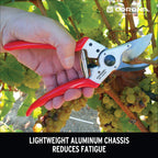 Corona Tools BP 4250 MAXFORGED Aluminum Bypass Pruner, 1-Inch Cut Capacity, Professional Hand Pruning Shears with Replaceable Steel Blade & Ergonomic Angled Head