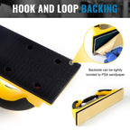 S SATC 2-3/4" x 15-3/4" Adjustable Radius Longboard Flexible Sanding Blocks with Hook & Loop Backing and PSA Sandpaper Conversion Adapter Pad for Sanding Auto Body Woodworking