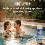 HTS Turbo Chlorine Granules for Hot Tubs and Spa - 2 lbs (32 oz) Made in USA | Stabilized Dichlor, Fast-Dissolving Granular Chlorine Sanitizer | Hot Tub Spa Water Care Treatment