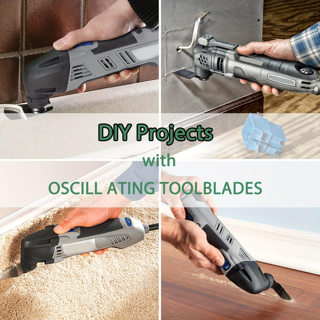 AIFICUT 55 PCS Oscillating Saw Blades Quick Release Universal oscillating Tool Blades Wood Plastics and Metal Multitool Blade Kits for Wood fit Dewalt Rockwell Milwaukee Makita Ryobi