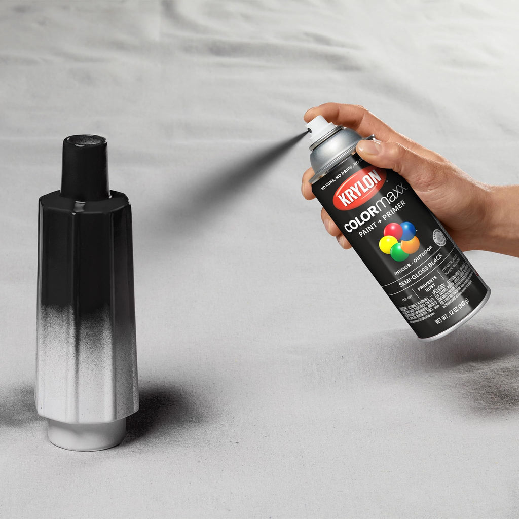 Krylon K05579007 Colormaxx Spray-Paints, Aerosol, Black, 12 Ounce (Pack of 1)