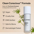 Honest Beauty Vitamin C Radiance Serum, Improves Brightens Skin Tone and Complexion, Gentle for Sensitive Skin, Fragrance-Free, Vegan, 1 fl oz