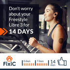 Fixic Libre 3 Sensor Covers - 25 Pack - Freestyle Adhesive Patches for Libre 3 & Plus Sensors - No Glue in the Center - Pre-Cut Back Paper - The Best Fixation for Your Sensor! (Upgraded, Coffee)