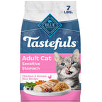 Blue Buffalo Tastefuls Chicken Adult Sensitive Stomach Dry Cat Food, 7 lb