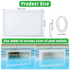 Guotwozi Skimmer Guard Kit Pool Skimmer Net Leaf Skimmer Catcher Shield Protective Spring Action Net System Leaf Protection Debris Prevent Blockage Easy Assembly Durable White