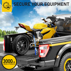AUGO Retractable Ratchet Straps | 2 Heavy Duty Ratchet Straps Self Retractable Tie Downs with Soft Loops & Storage Bag for Motorcycle, Truck, Trailer, Cargo Van | 3000 Lb Break Strength 2” x 10’