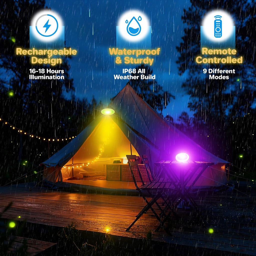 Askyli Pool Lights for Above Ground Pools, Upgraded Rechargeable Dynamic Lighting Inground Pool Lights that Float w/Remote, 16H Runtimes Underwater LED Pools Light with Timer Off for Hot Tub Pond-2PC
