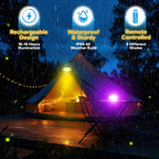 Askyli Pool Lights for Above Ground Pools, Upgraded Rechargeable Dynamic Lighting Inground Pool Lights that Float w/Remote, 16H Runtimes Underwater LED Pools Light with Timer Off for Hot Tub Pond-2PC