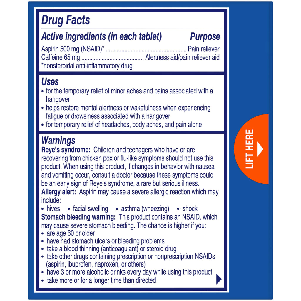 Alka-Seltzer Hangover Relief Tablets, Fast Relief Starts In About 15 Minutes for Headaches, Body Aches & Mental Fatigue, Bachelorette & Bachelor Party Packs 60 Count (3 Boxes, 20 Tablets Each)