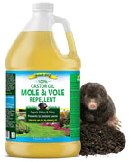 Nature's MACE Mole and Vole Mace, Mole Deterrent for Yard, 1 Gallon, 100% Pure Castor Oil, Lawns, Mole Repellent, Stop Tunneling, Mole Remover Treatment, Castor Oil Repellent, People, Pet, Plant Safe
