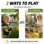 Pandapop Kids Gardening Tools Set, 2 in 1 Toy Chainsaw with Realistic Sound