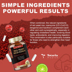 Red Yeast Rice 2,000mg with CoQ10 Supplement - Citrinin Free Extract Red Yeast Rice Capsules with CoQ10 100 Plus Citrus Bergamot - Cholesterol Lowering Supplements 3rd-Party Tested Vegan Non-GMO