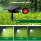 LAMKEEP Solar Spot Lights Outdoor with 60 LED & Auto On/Off, 2 Pack Solar Lights Outdoor Waterproof IP68 with 3 Lighting Modes, 2-in-1 Solars Landscape Light for Outside, Garden, Yard(Cool White)