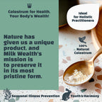 Milk Wealth™ Bovine Colostrum Powder 50g | Freeze-Dried & Natural IgG | Immune & Gut Health Support | Grass-Fed & Unflavored | Non-GMO & Gluten-Free | 25 Single-Serve Packets (2g Each)